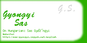 gyongyi sas business card